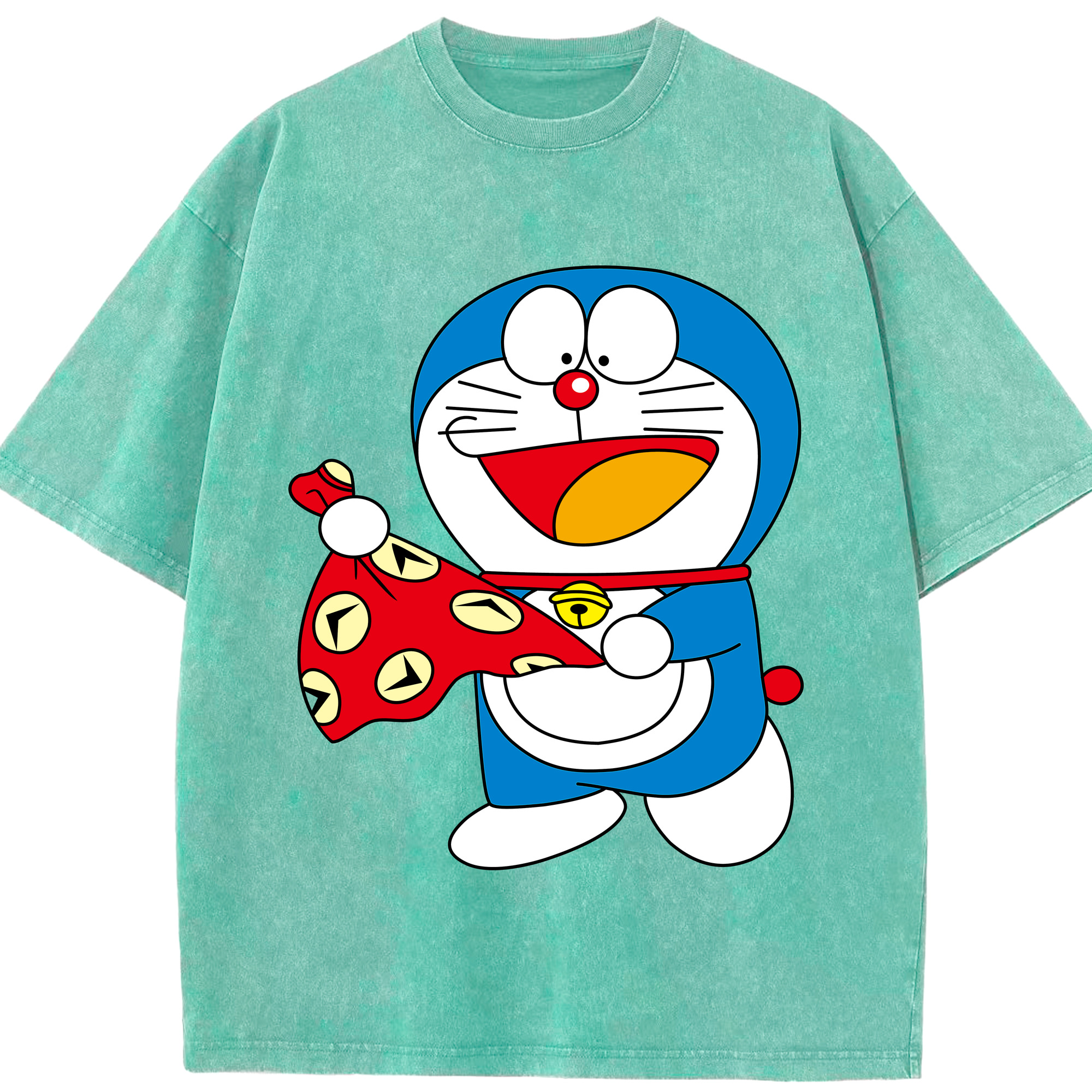 （画像用） ドラえもん Doraemon 綿100% ヴィンテージ風 半袖Tシャツ（フロントプリント）